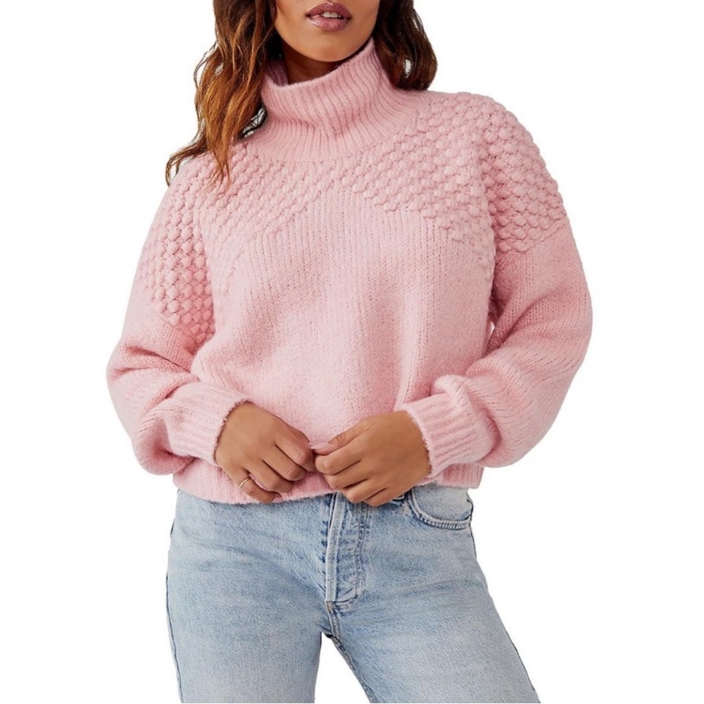 Free People Bradley sweater in Bubblegum Pink size medium